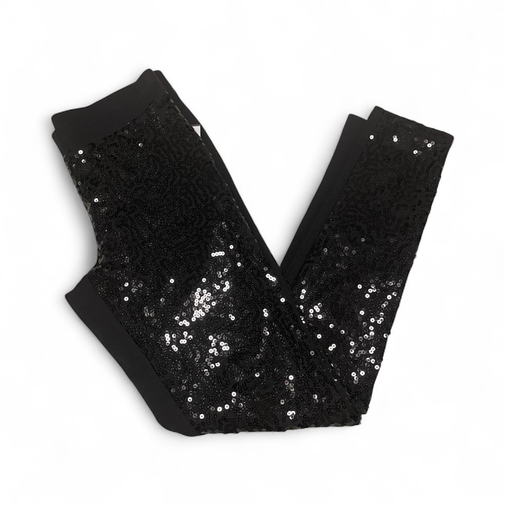 BeBop Black Sequin Leggings Size Medium